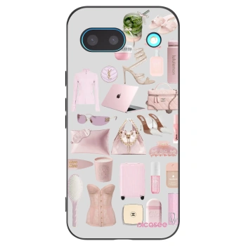 Picasee fekete szilikon tok az alábbi mobiltelefonokra Google Pixel 8a - Glam Babe