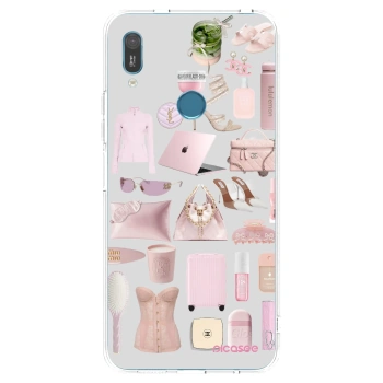 Picasee átlátszó szilikon tok az alábbi mobiltelefonokra Huawei Y6 2019 - Glam Babe