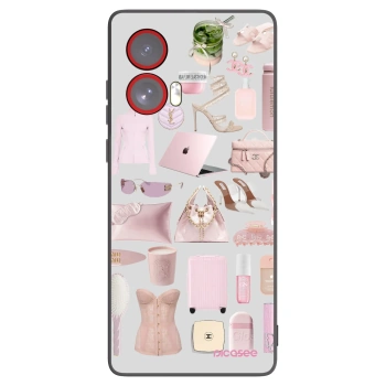 Picasee fekete szilikon tok az alábbi mobiltelefonokra Motorola Edge 50 Fusion - Glam Babe