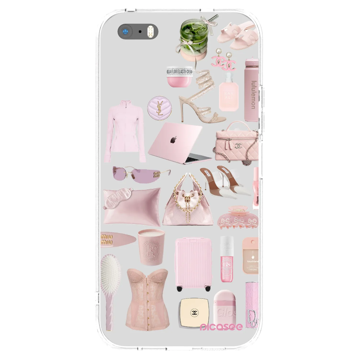 Picasee átlátszó szilikon tok az alábbi mobiltelefonokra Apple iPhone 5/5S/SE - Glam Babe
