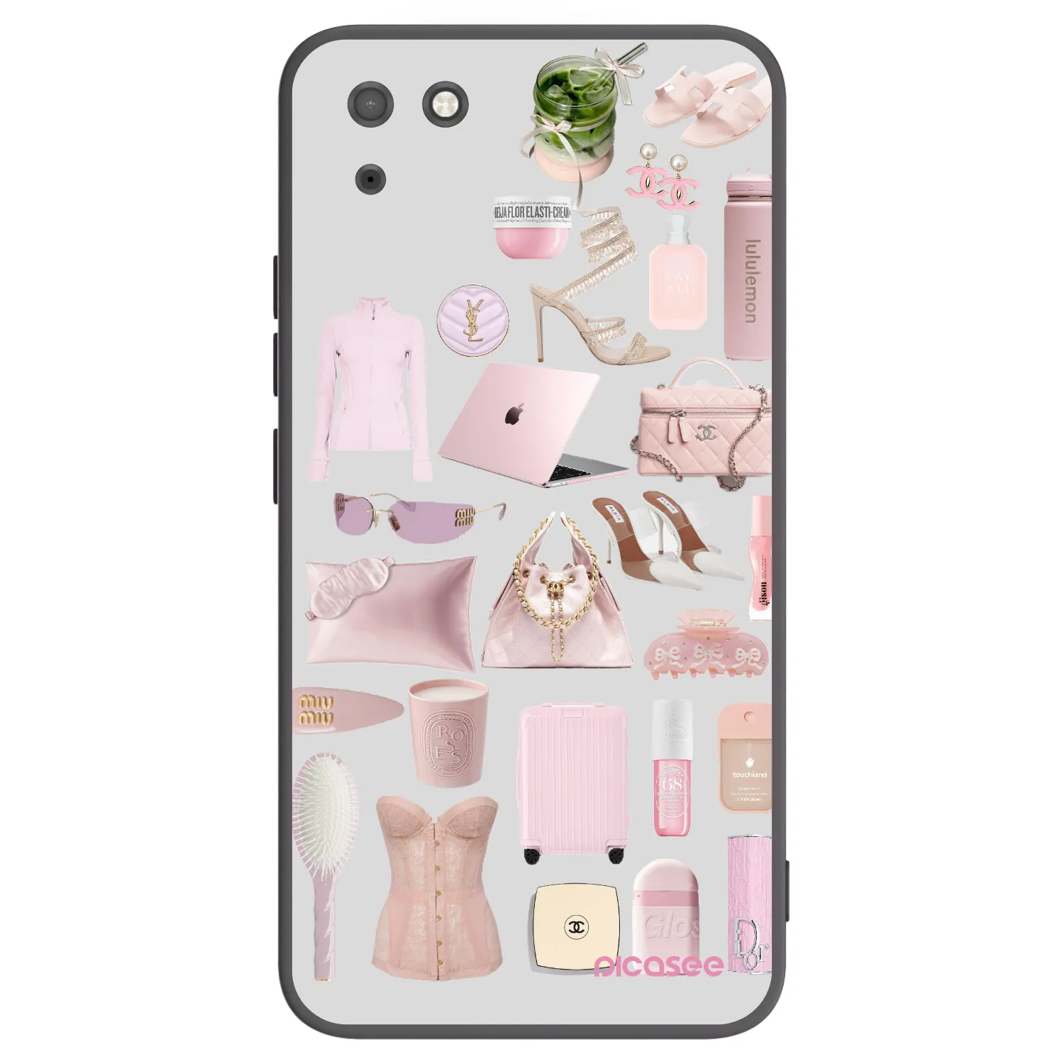 Picasee fekete szilikon tok az alábbi mobiltelefonokra Huawei Y5P - Glam Babe