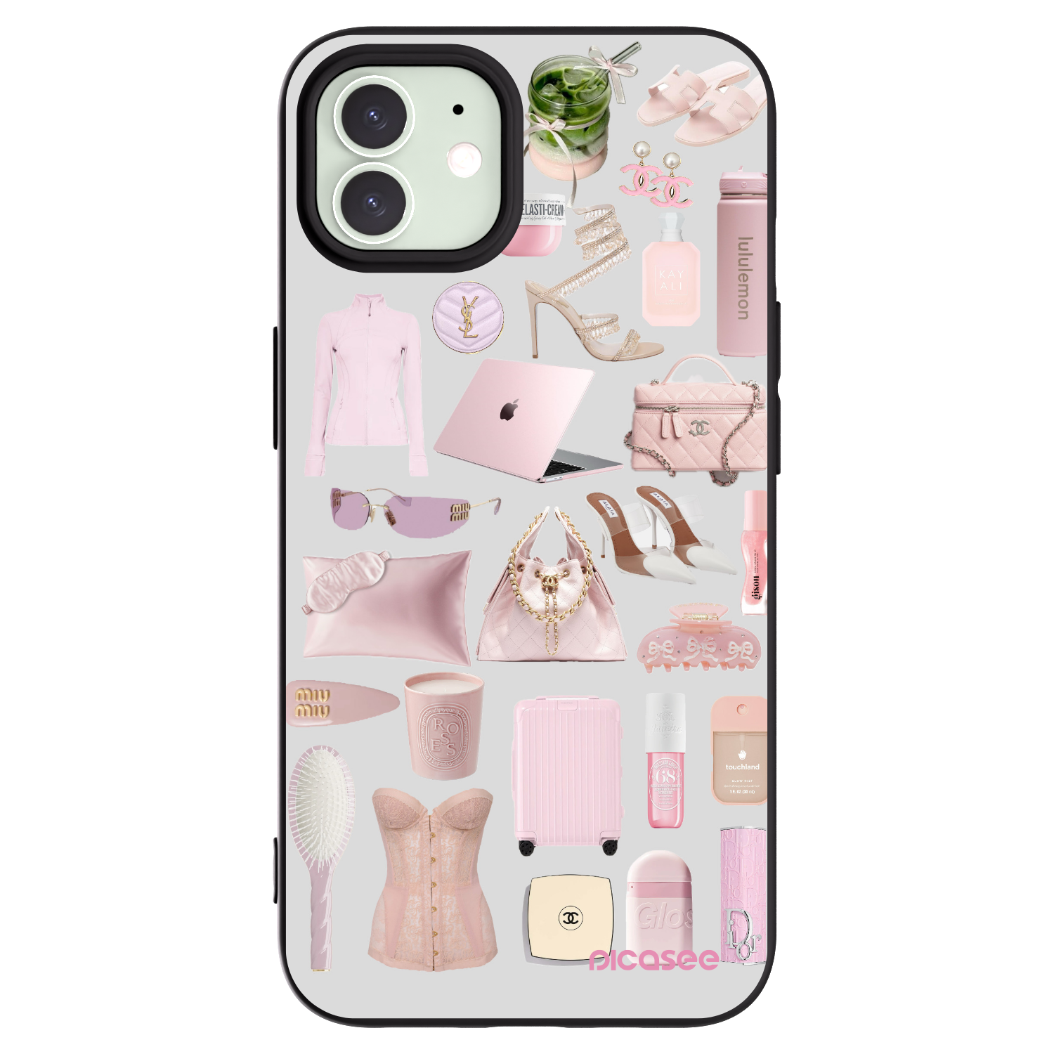 Picasee fekete szilikon tok az alábbi mobiltelefonokra Apple iPhone 12 - Glam Babe