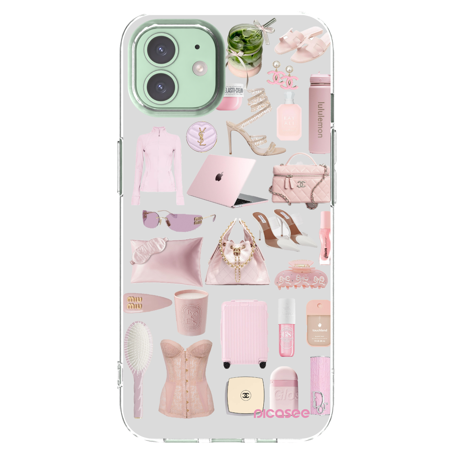 Picasee átlátszó szilikon tok az alábbi mobiltelefonokra Apple iPhone 12 - Glam Babe