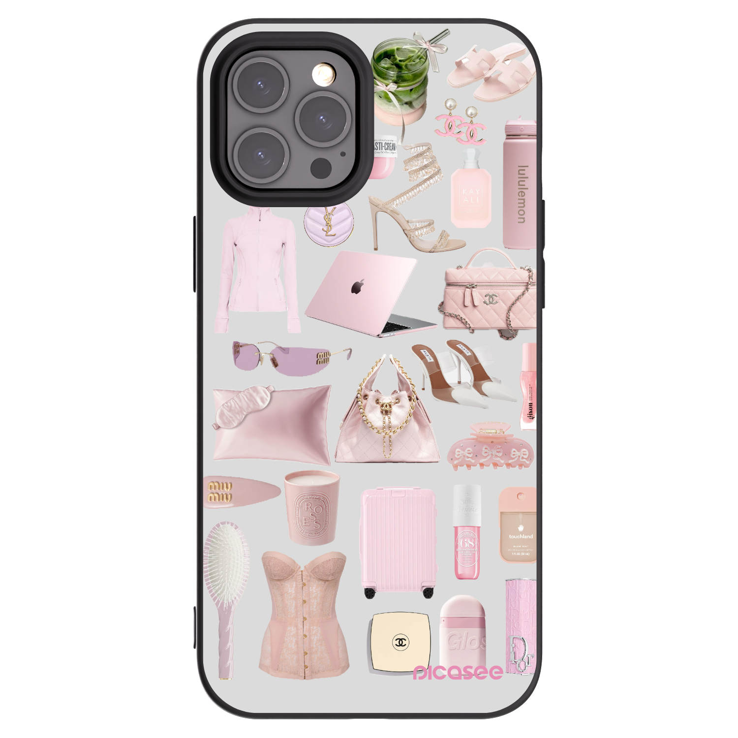 Picasee fekete szilikon tok az alábbi mobiltelefonokra Apple iPhone 12 Pro Max - Glam Babe