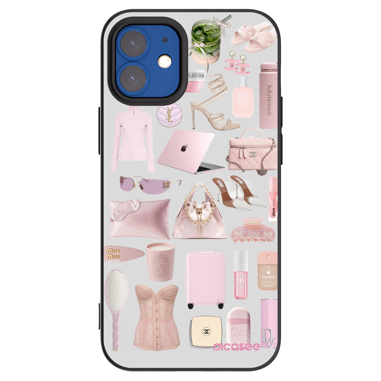 Picasee fekete szilikon tok az alábbi mobiltelefonokra Apple iPhone 12 mini - Glam Babe