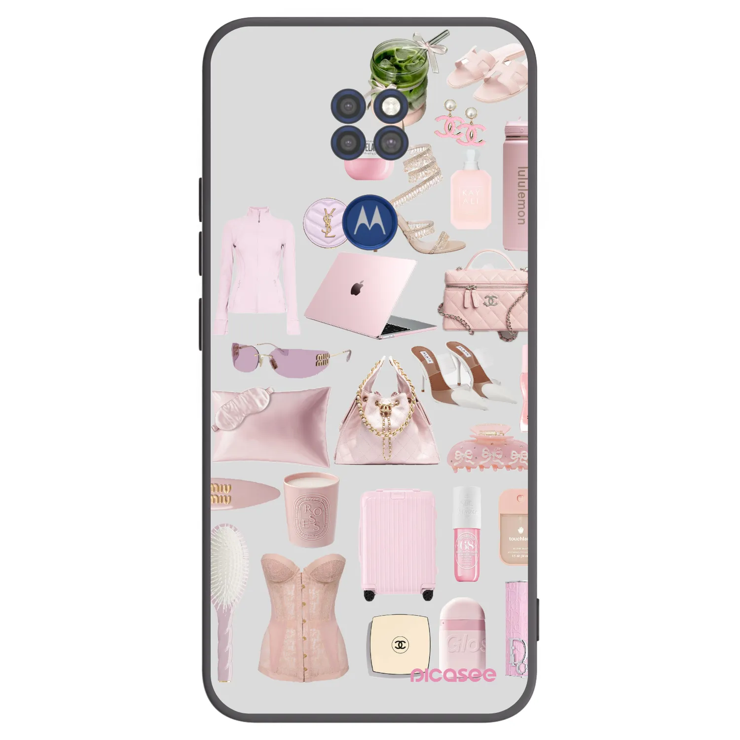 Picasee fekete szilikon tok az alábbi mobiltelefonokra Motorola Moto G9 Play - Glam Babe