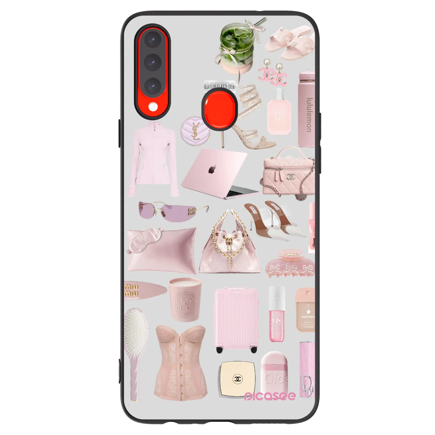 Picasee fekete szilikon tok az alábbi mobiltelefonokra Samsung Galaxy A20s - Glam Babe