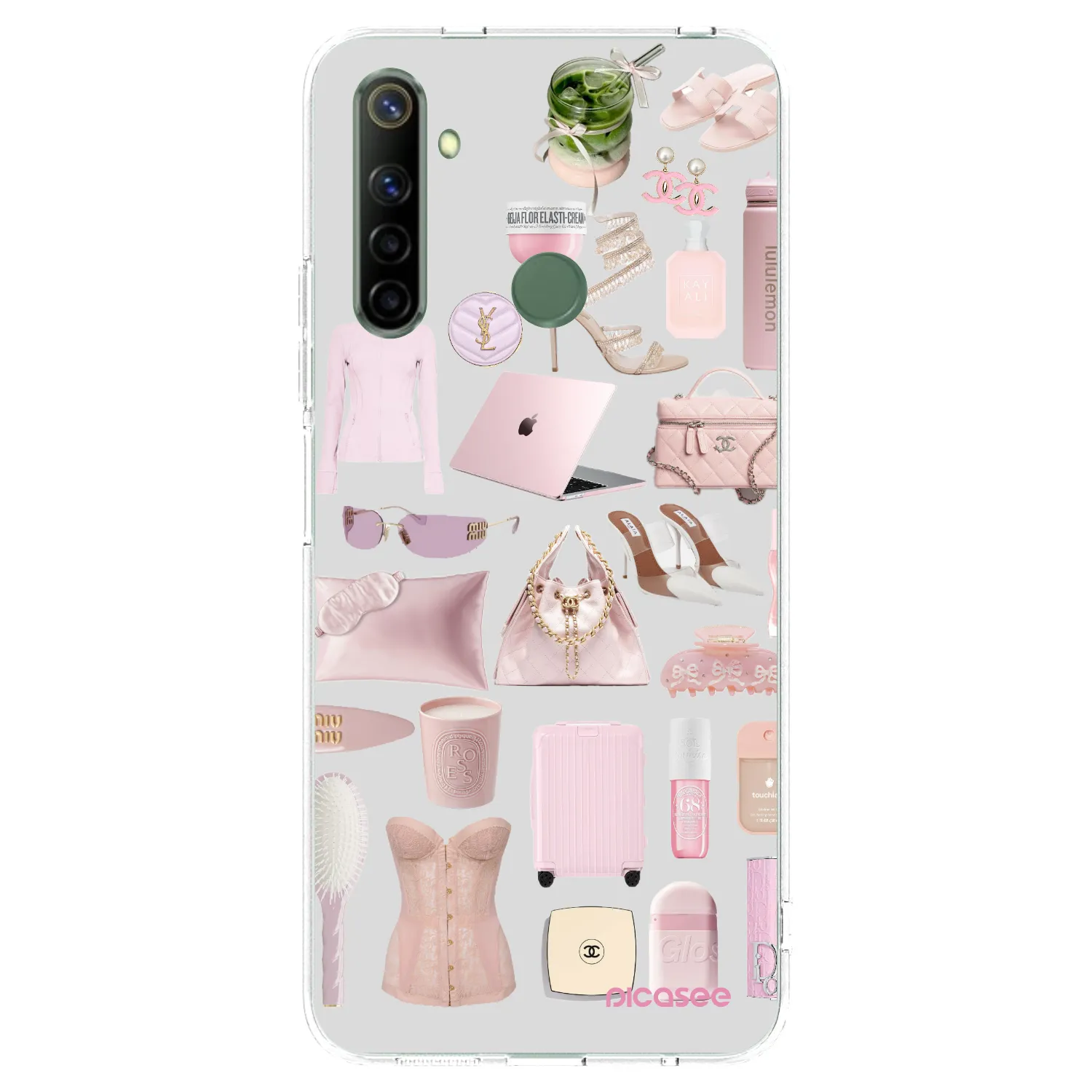 Picasee átlátszó szilikon tok az alábbi mobiltelefonokra Realme 6i - Glam Babe