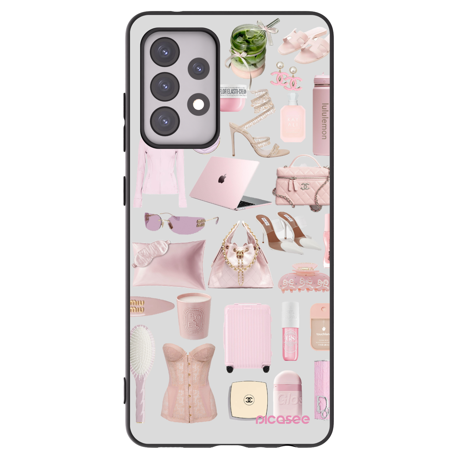 Picasee fekete szilikon tok az alábbi mobiltelefonokra Samsung Galaxy A52s 5G A528B - Glam Babe