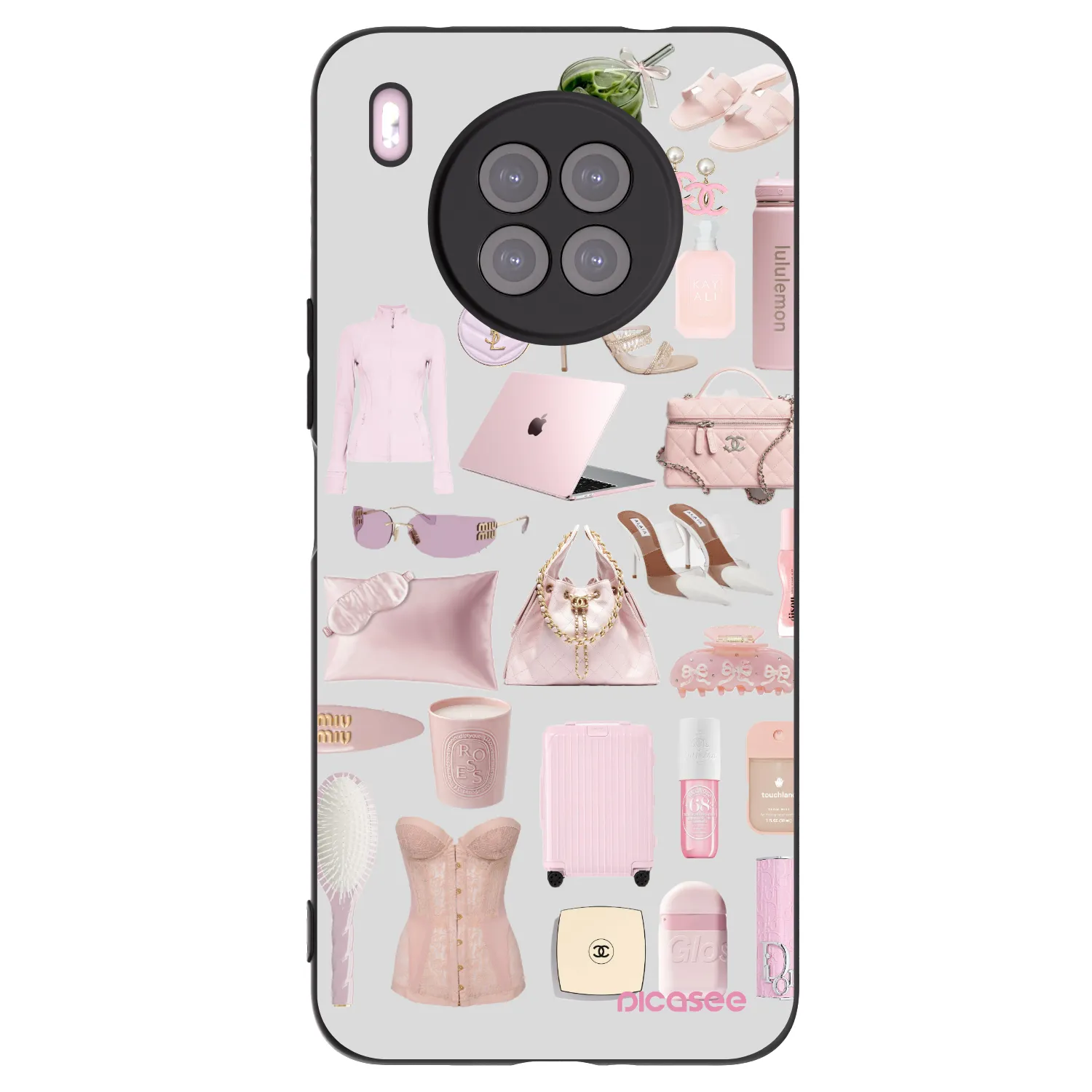 Picasee fekete szilikon tok az alábbi mobiltelefonokra Huawei Nova 8i - Glam Babe