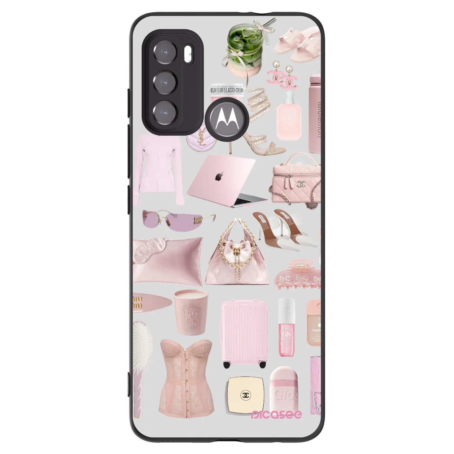 Picasee fekete szilikon tok az alábbi mobiltelefonokra Motorola Moto G60 - Glam Babe