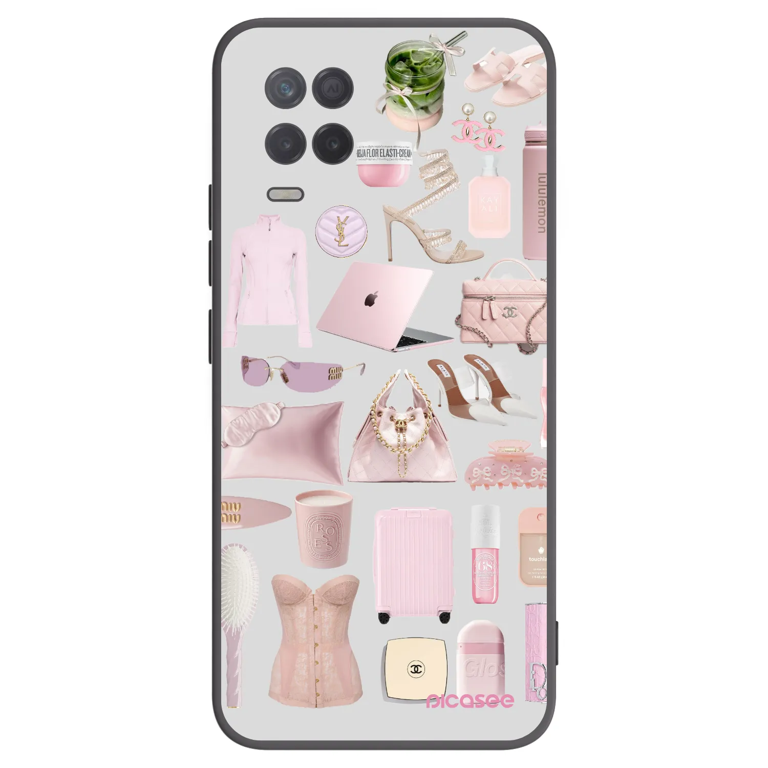 Picasee fekete szilikon tok az alábbi mobiltelefonokra Realme 8 5G - Glam Babe