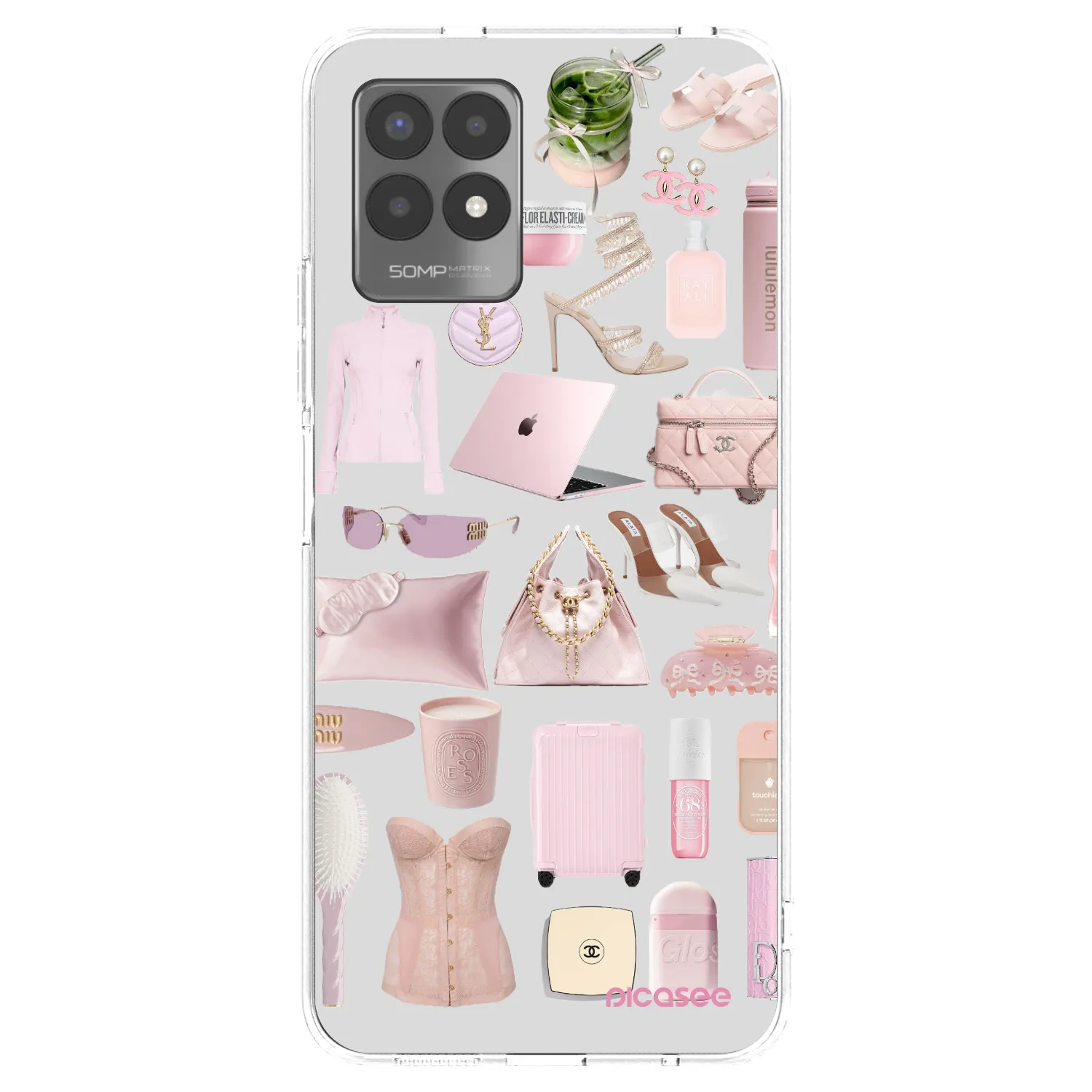 Picasee átlátszó szilikon tok az alábbi mobiltelefonokra Realme 8i - Glam Babe