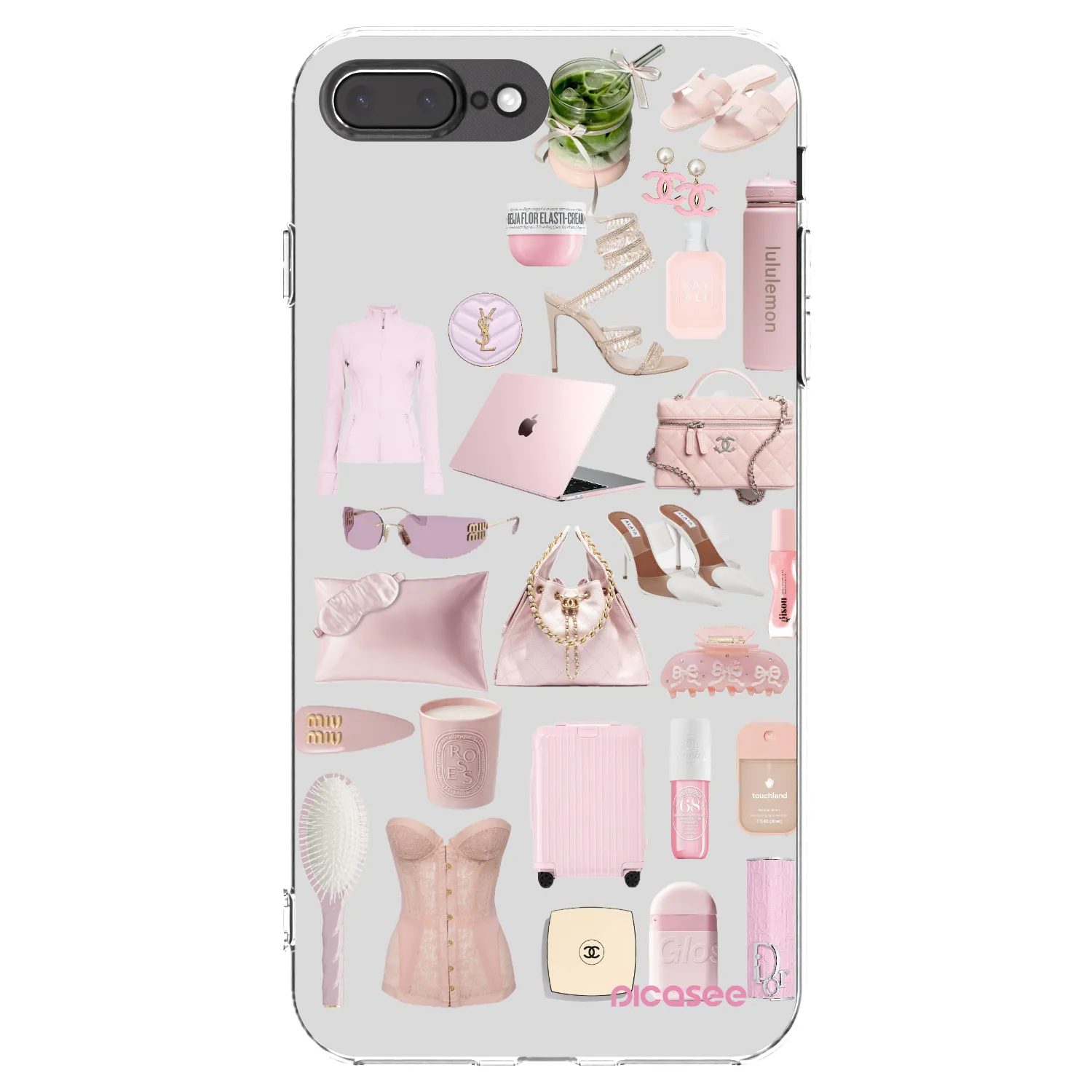 Picasee átlátszó szilikon tok az alábbi mobiltelefonokra Apple iPhone 7 Plus - Glam Babe