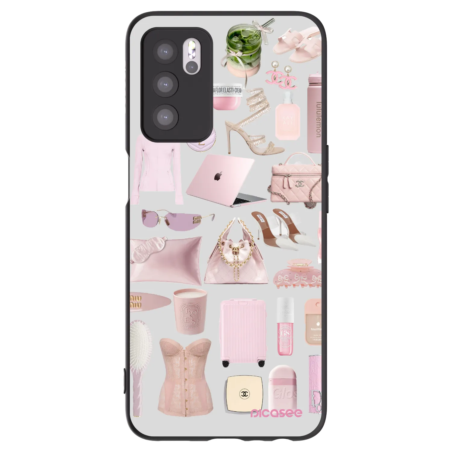 Picasee fekete szilikon tok az alábbi mobiltelefonokra OPPO A16s - Glam Babe