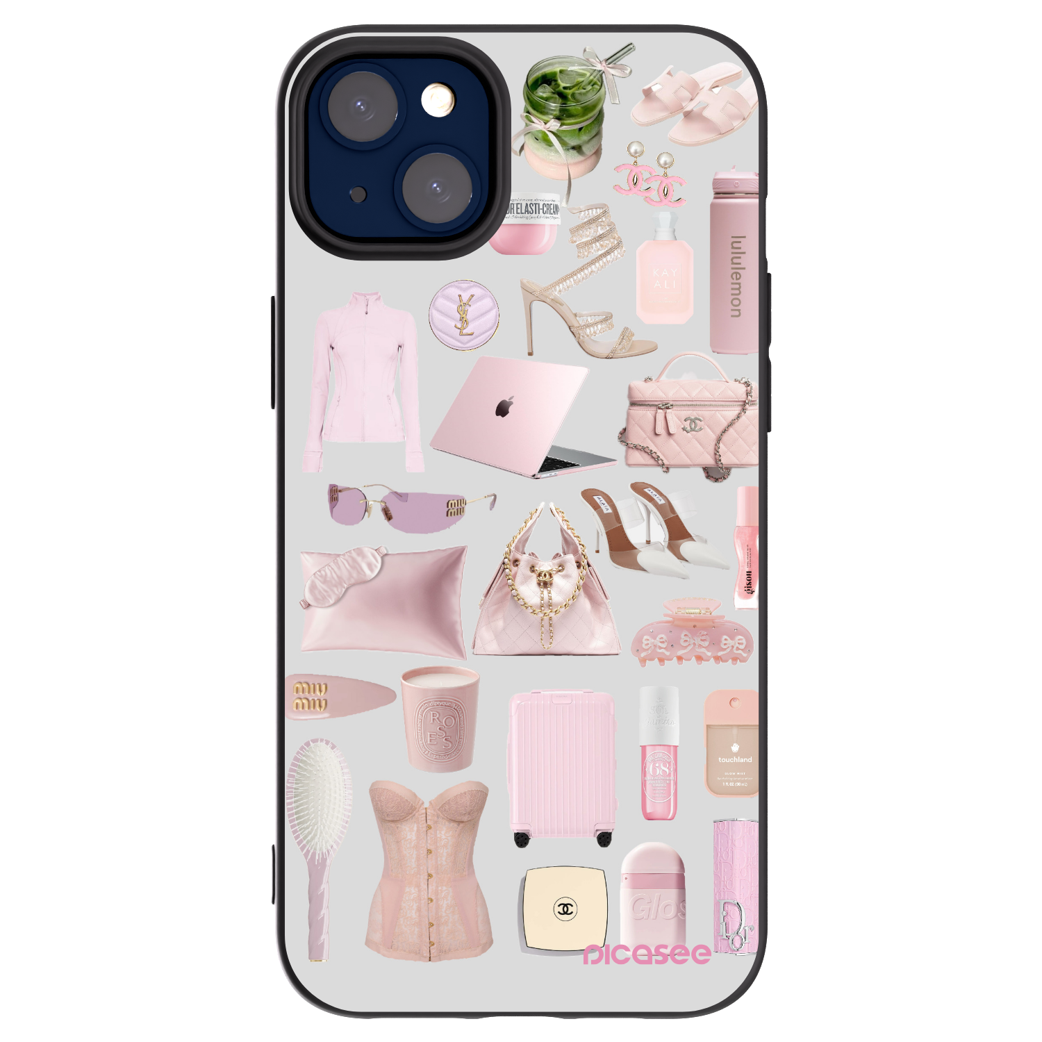 Picasee fekete szilikon tok az alábbi mobiltelefonokra Apple iPhone 14 Plus - Glam Babe