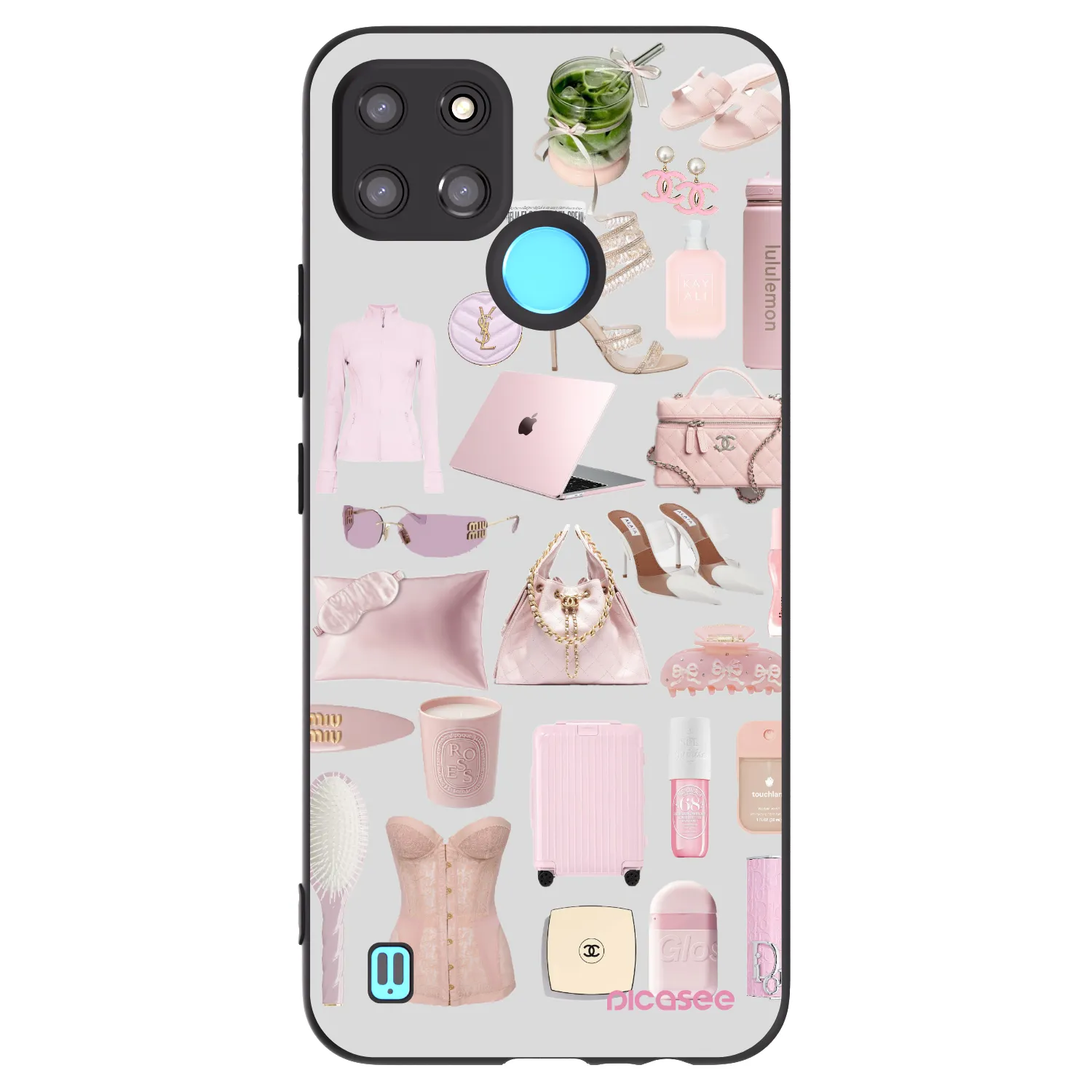 Picasee fekete szilikon tok az alábbi mobiltelefonokra Realme C21Y - Glam Babe