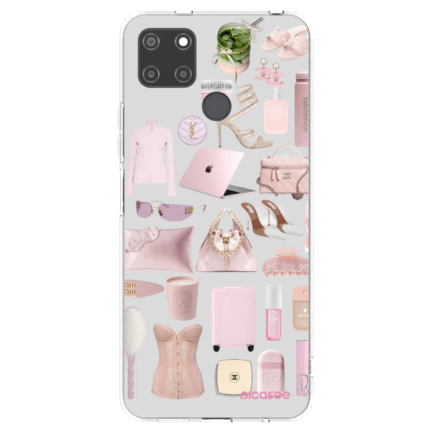 Picasee átlátszó szilikon tok az alábbi mobiltelefonokra Realme C21Y - Glam Babe