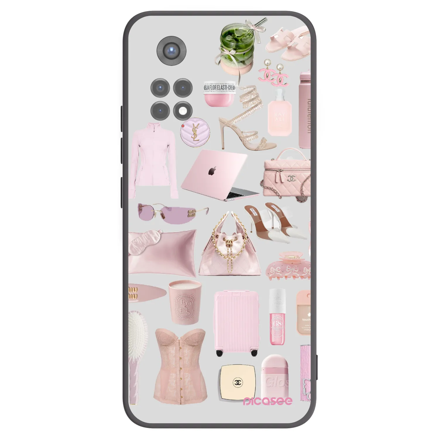 Picasee fekete szilikon tok az alábbi mobiltelefonokra Xiaomi Redmi Note 11S 5G - Glam Babe