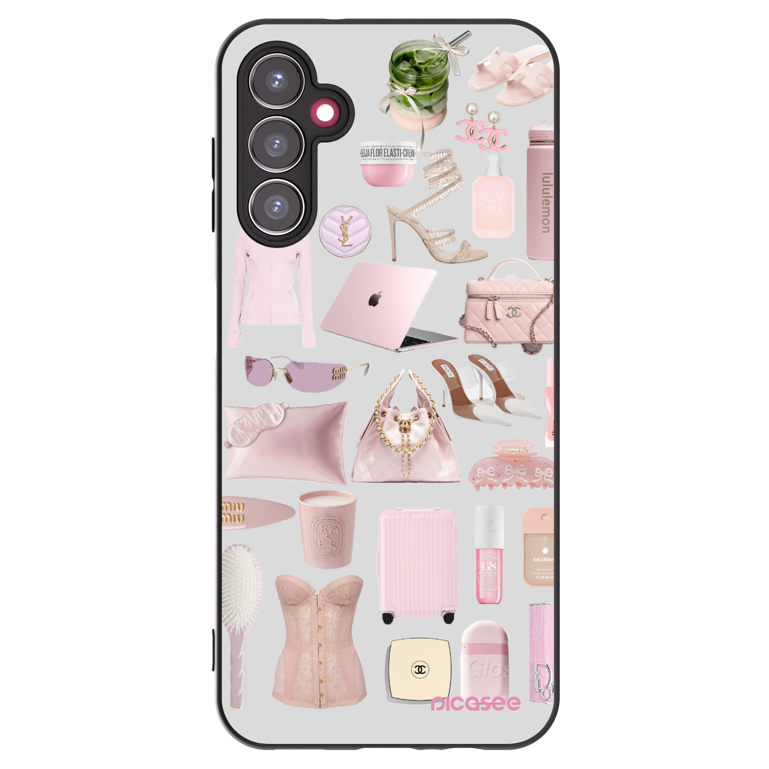 Picasee fekete szilikon tok az alábbi mobiltelefonokra Samsung Galaxy A14 4G A145R - Glam Babe