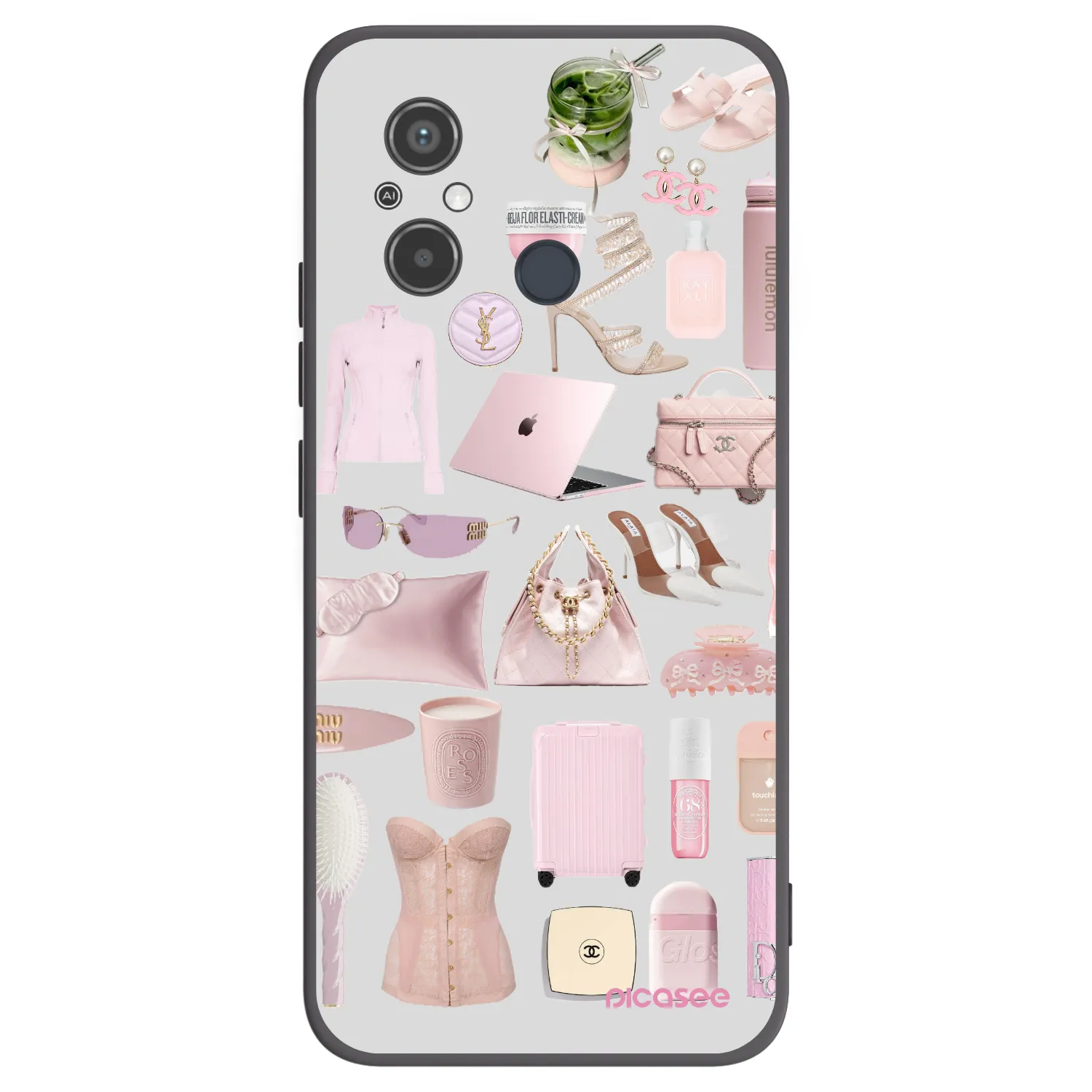 Picasee fekete szilikon tok az alábbi mobiltelefonokra Xiaomi Redmi 12C - Glam Babe