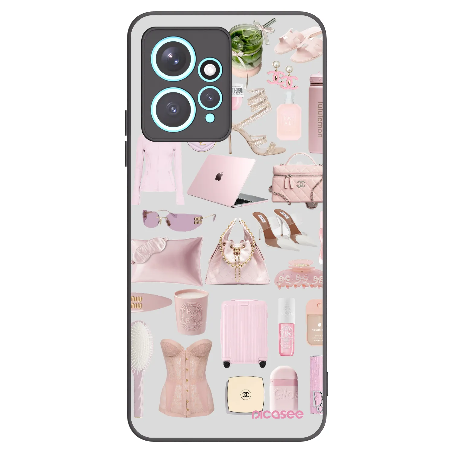 Picasee fekete szilikon tok az alábbi mobiltelefonokra Xiaomi Redmi Note 12 4G - Glam Babe