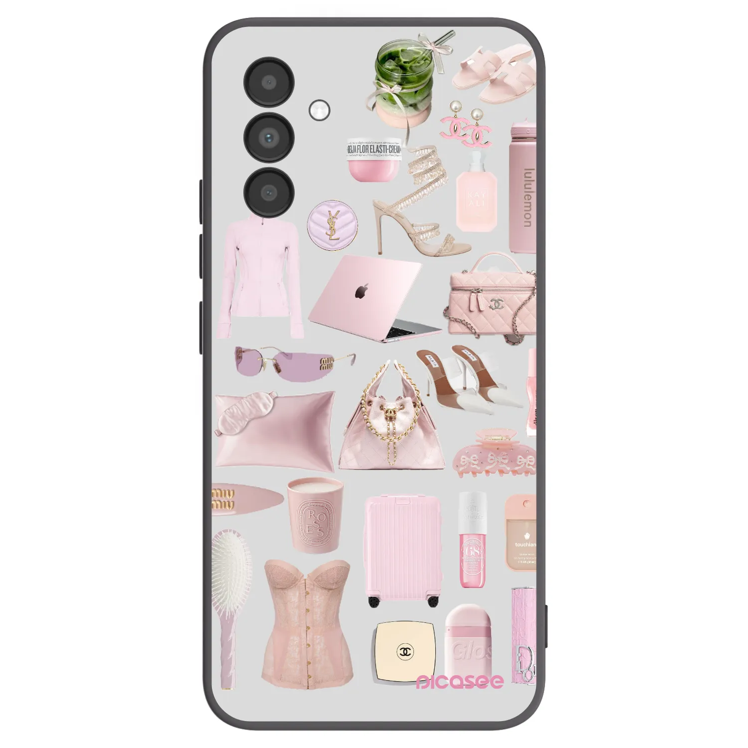 Picasee fekete szilikon tok az alábbi mobiltelefonokra Samsung Galaxy A04s A047F - Glam Babe