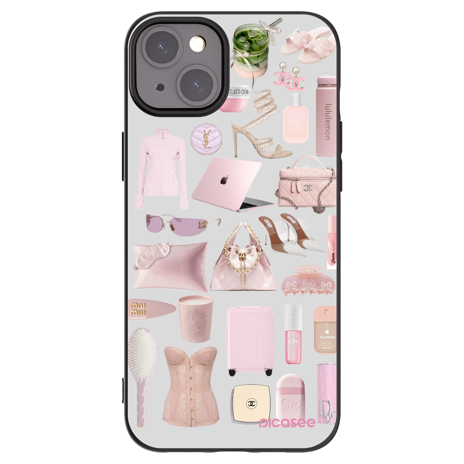 Picasee fekete szilikon tok az alábbi mobiltelefonokra Apple iPhone 15 Plus - Glam Babe