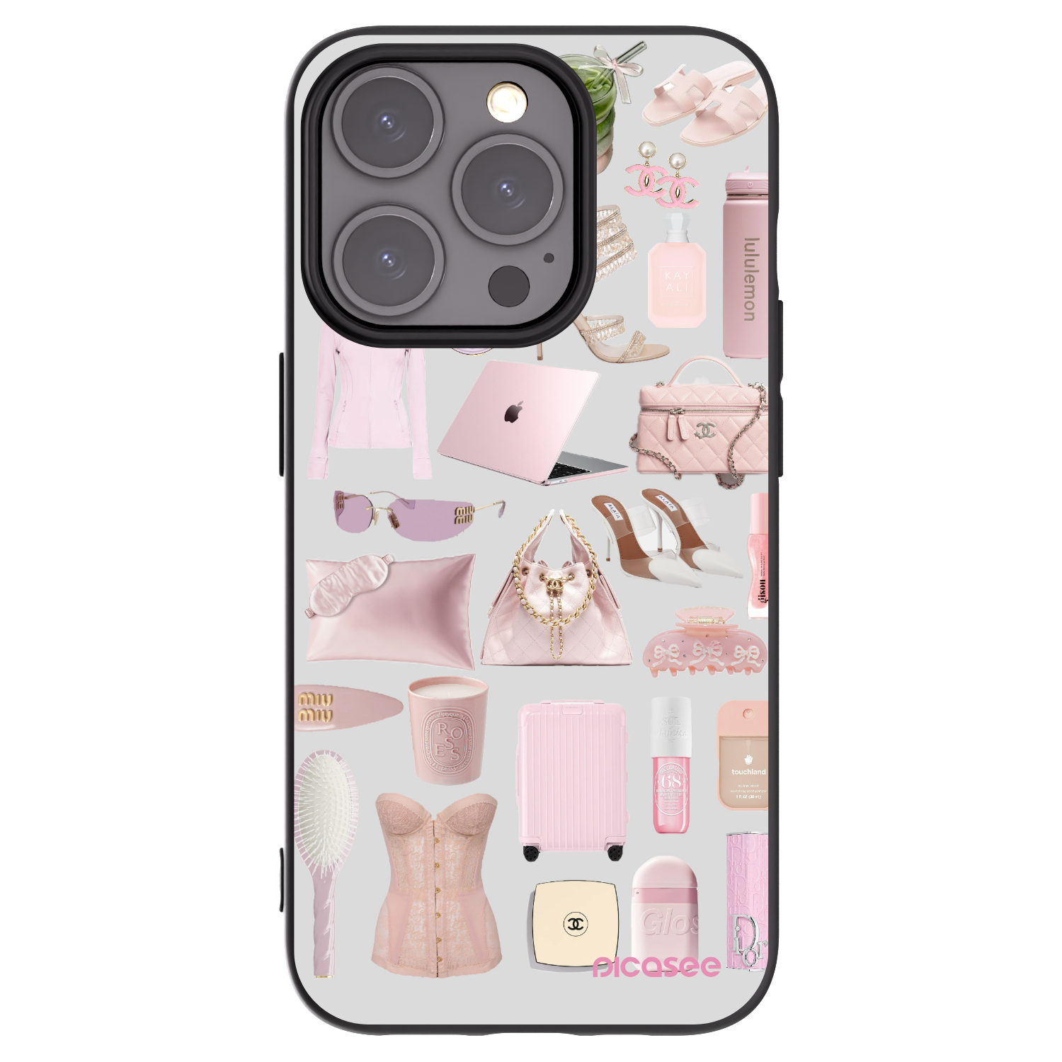 Picasee fekete szilikon tok az alábbi mobiltelefonokra Apple iPhone 15 Pro - Glam Babe