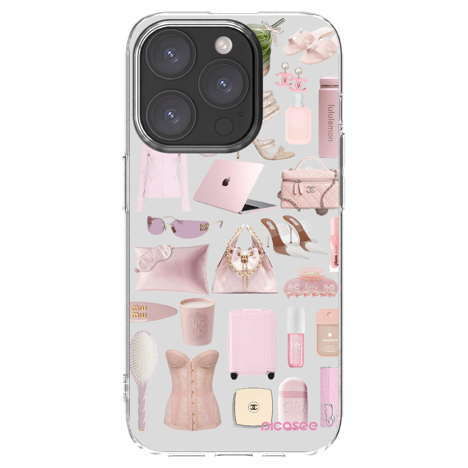 Picasee átlátszó szilikon tok az alábbi mobiltelefonokra Apple iPhone 15 Pro - Glam Babe