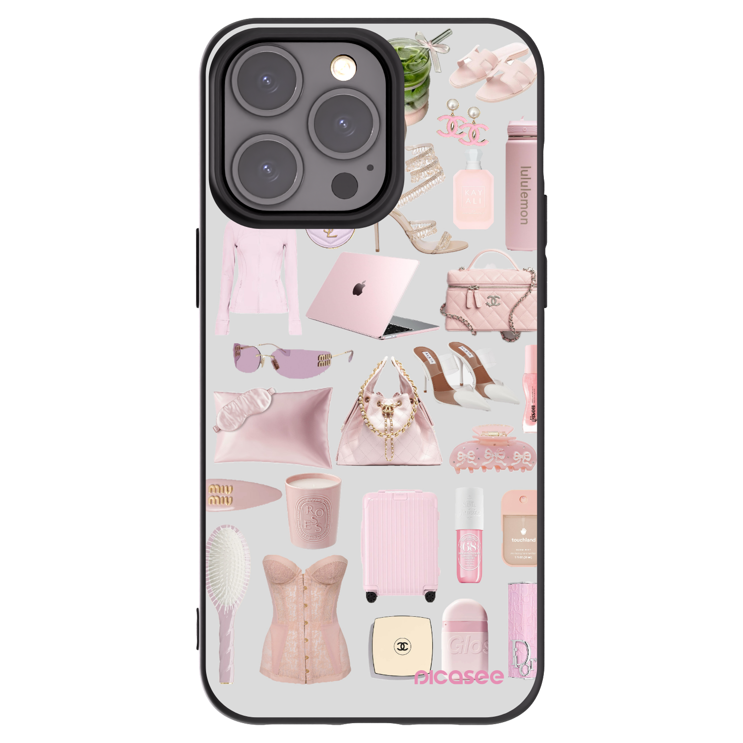Picasee fekete szilikon tok az alábbi mobiltelefonokra Apple iPhone 15 Pro Max - Glam Babe