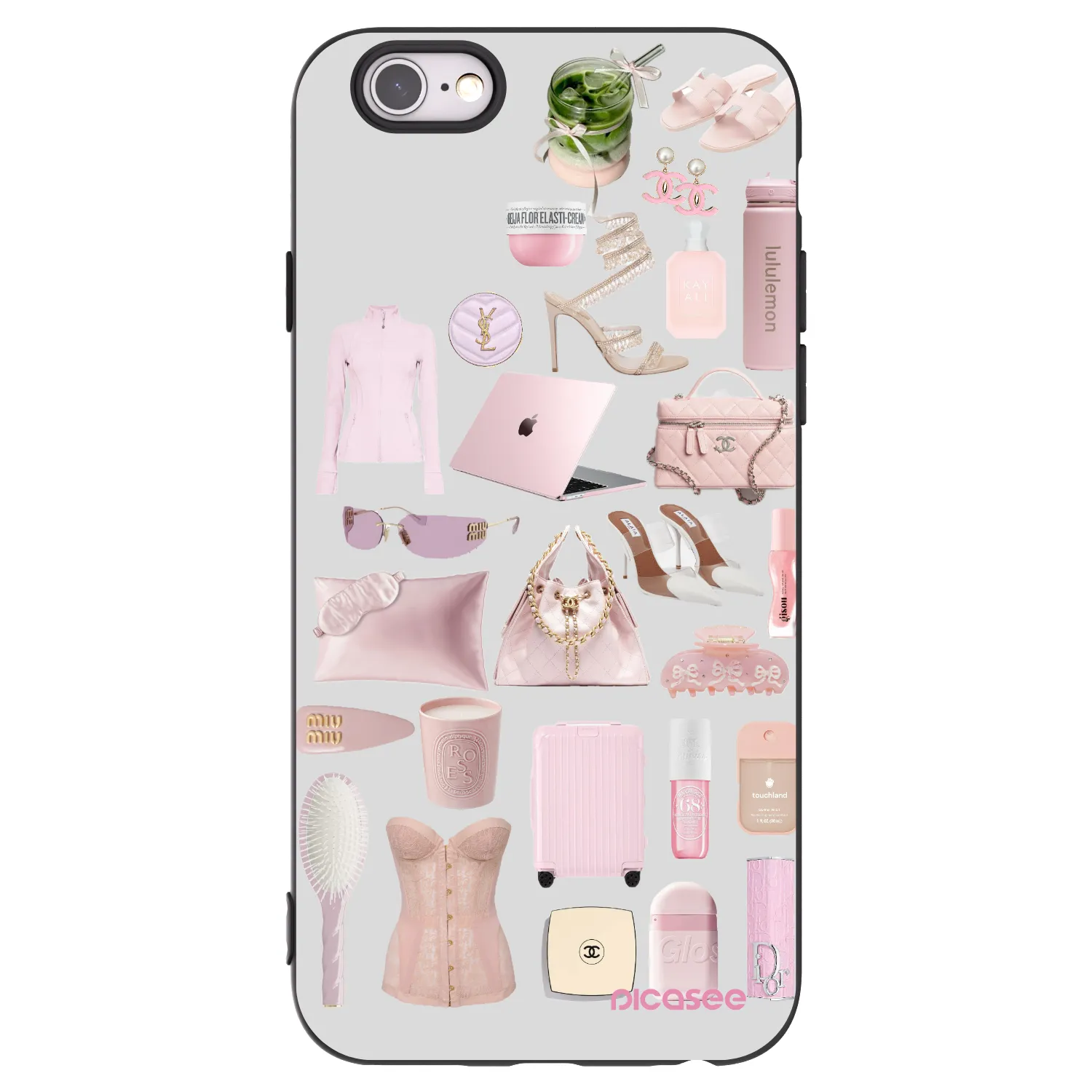 Picasee fekete szilikon tok az alábbi mobiltelefonokra Apple iPhone 6/6S - Glam Babe