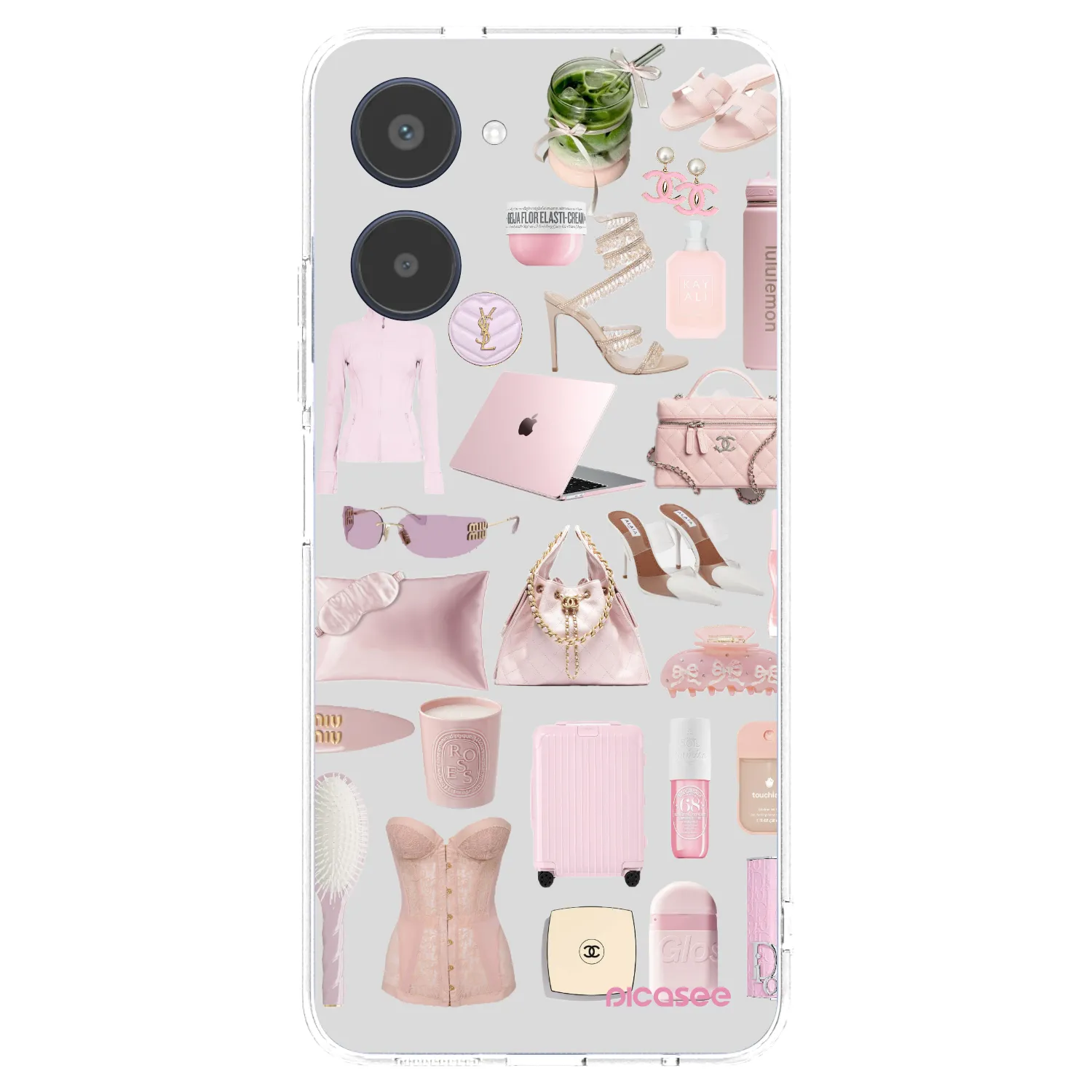 Picasee átlátszó szilikon tok az alábbi mobiltelefonokra Realme 10 4G - Glam Babe