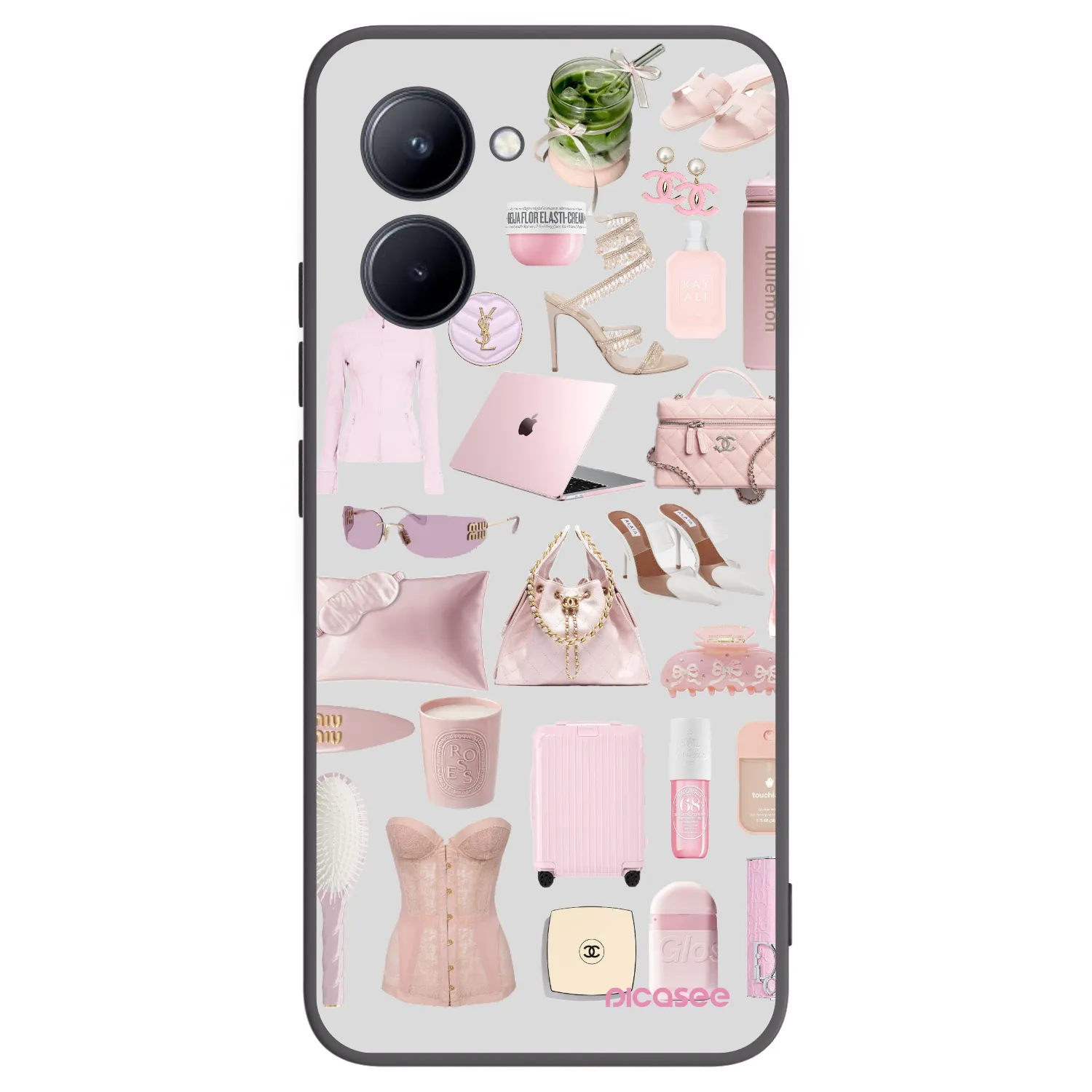 Picasee fekete szilikon tok az alábbi mobiltelefonokra Realme C33 (2023) - Glam Babe