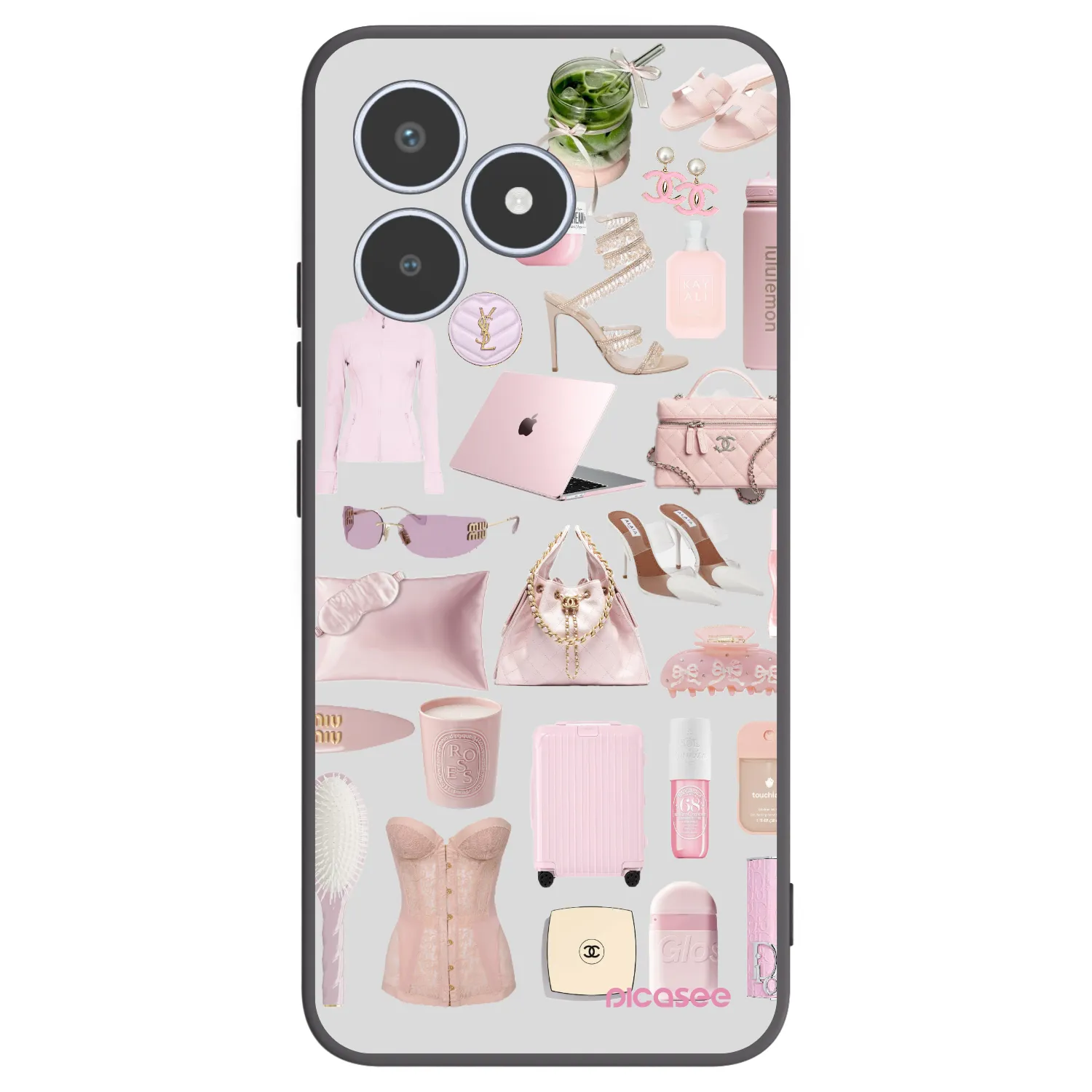 Picasee fekete szilikon tok az alábbi mobiltelefonokra Realme C53 - Glam Babe