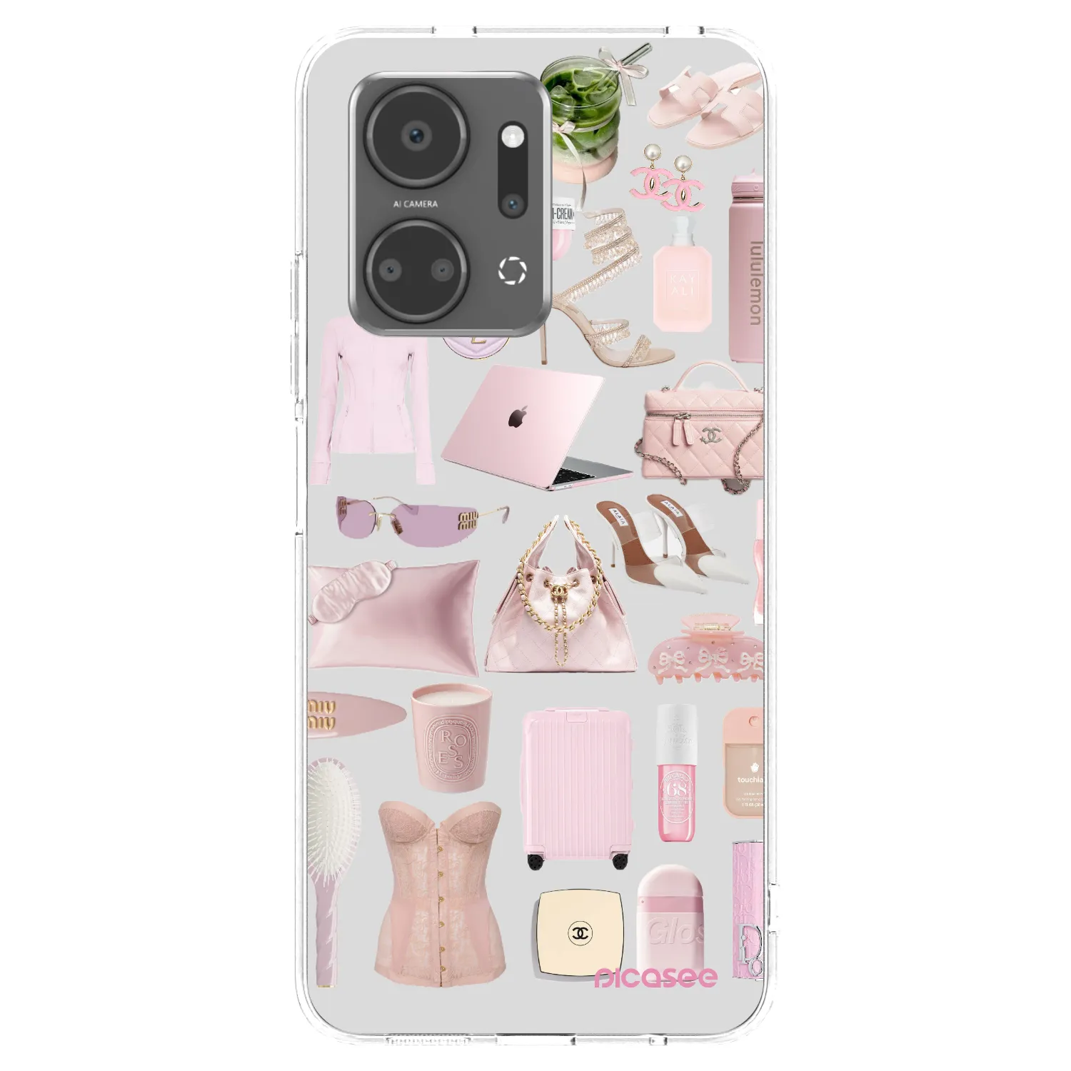Picasee átlátszó szilikon tok az alábbi mobiltelefonokra Honor X7a - Glam Babe