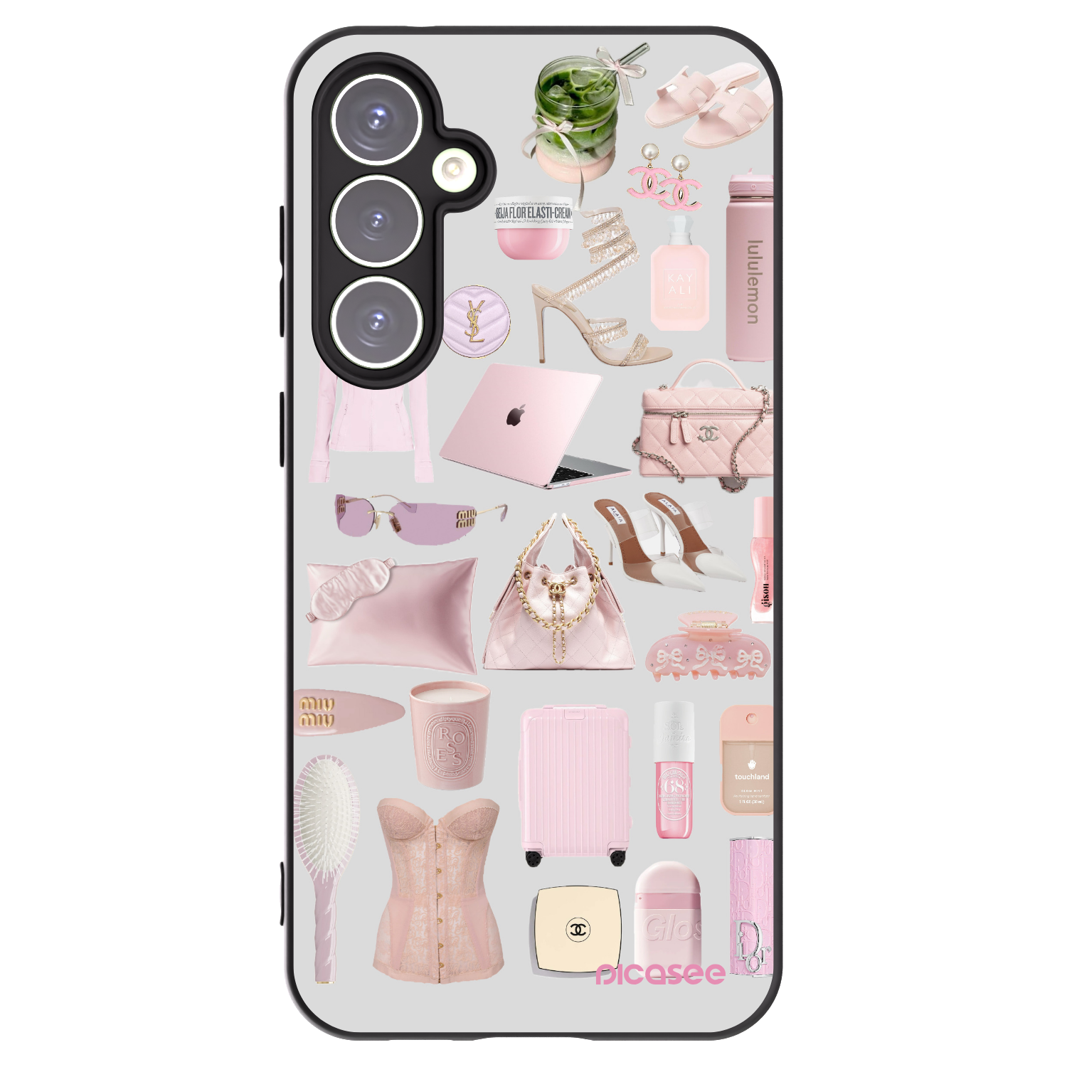 Picasee fekete szilikon tok az alábbi mobiltelefonokra Samsung Galaxy S23 FE S711B - Glam Babe