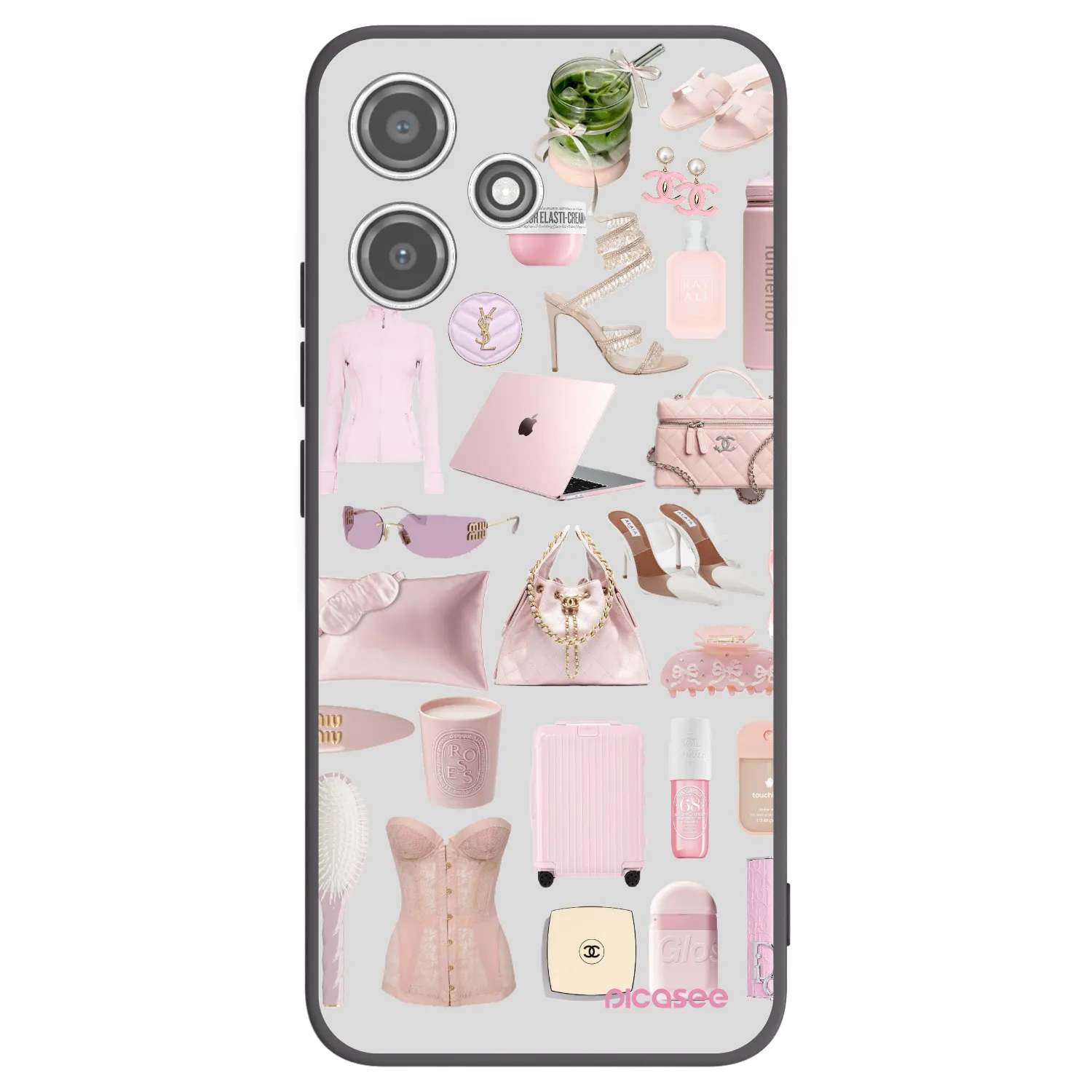 Picasee fekete szilikon tok az alábbi mobiltelefonokra Xiaomi Redmi 12 5G - Glam Babe