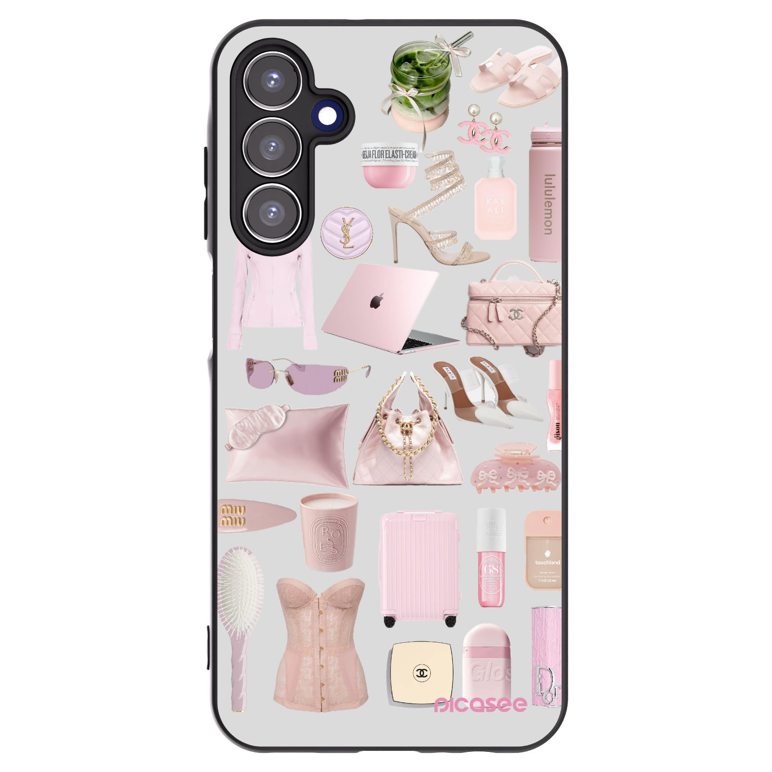 Picasee fekete szilikon tok az alábbi mobiltelefonokra Samsung Galaxy A15 A155F 4G - Glam Babe