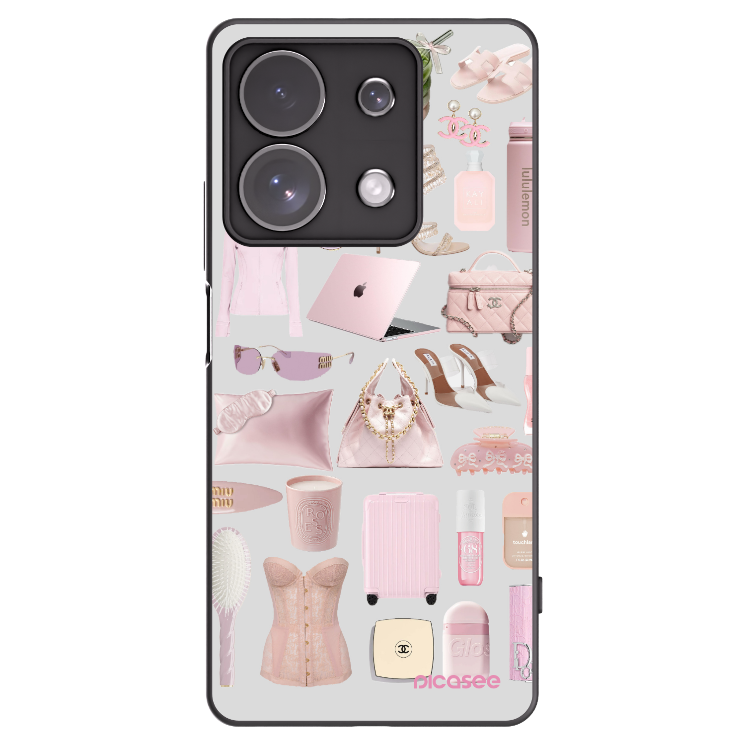 Picasee fekete szilikon tok az alábbi mobiltelefonokra Xiaomi Redmi Note 13 Pro 4G - Glam Babe