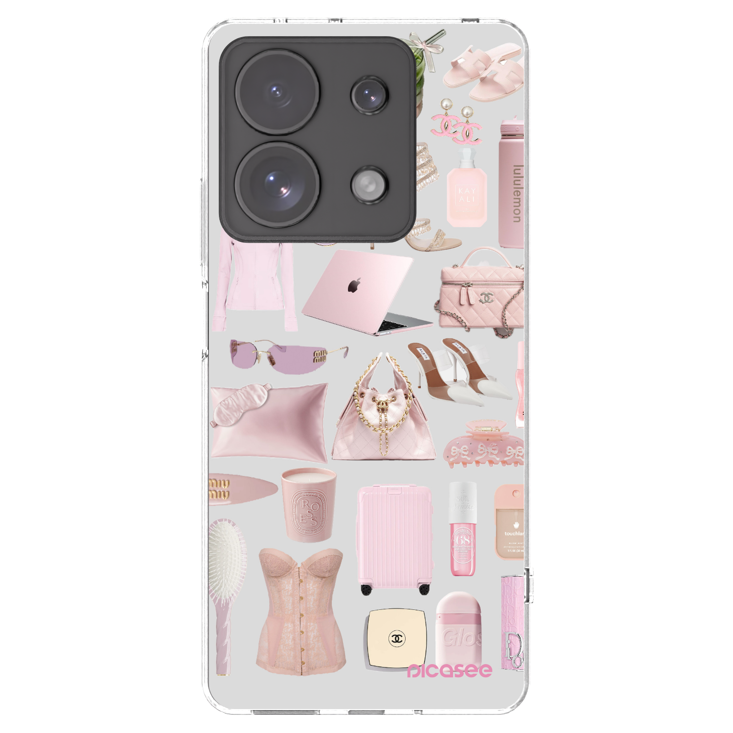 Picasee átlátszó szilikon tok az alábbi mobiltelefonokra Xiaomi Redmi Note 13 Pro 4G - Glam Babe