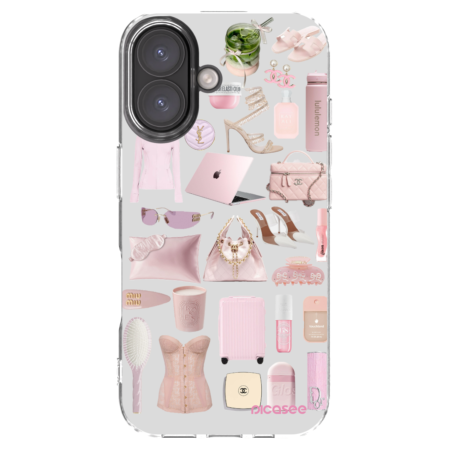 Picasee átlátszó szilikon tok az alábbi mobiltelefonokra Apple iPhone 16 - Glam Babe