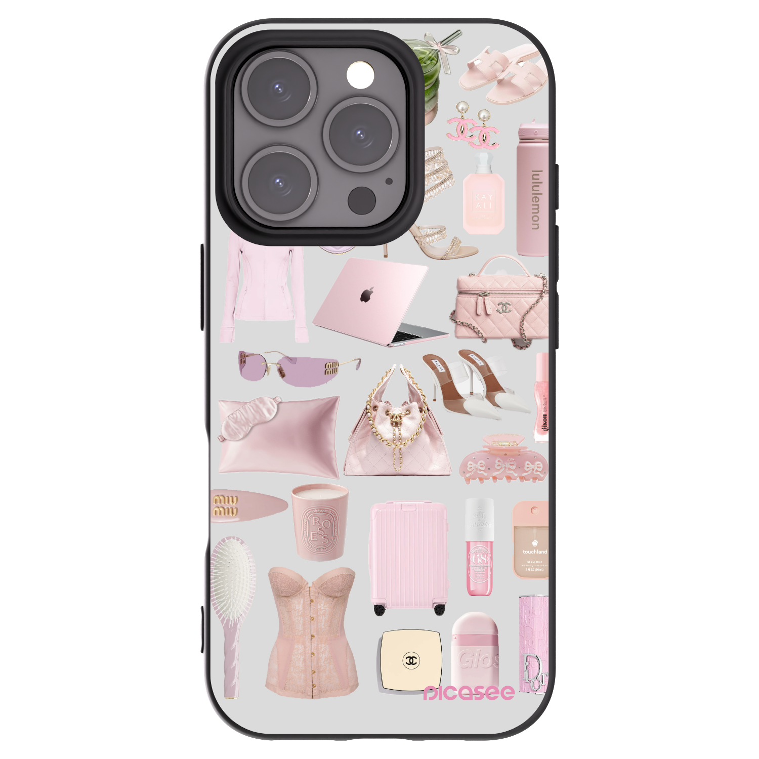 Picasee fekete szilikon tok az alábbi mobiltelefonokra Apple iPhone 16 Pro - Glam Babe