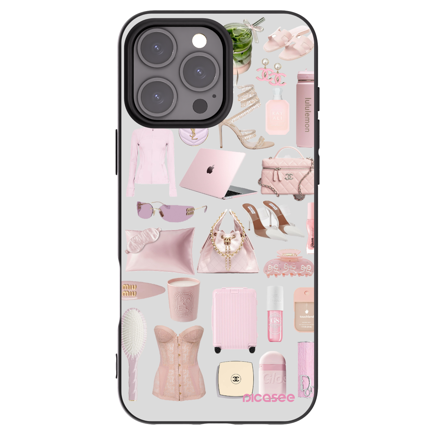 Picasee fekete szilikon tok az alábbi mobiltelefonokra Apple iPhone 16 Pro Max - Glam Babe
