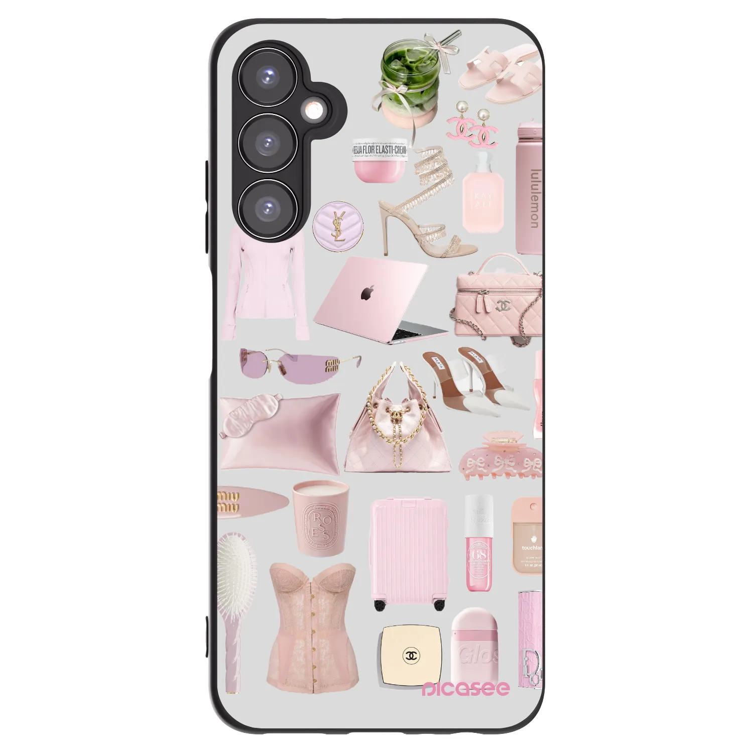 Picasee fekete szilikon tok az alábbi mobiltelefonokra Samsung Galaxy A05s A057G - Glam Babe