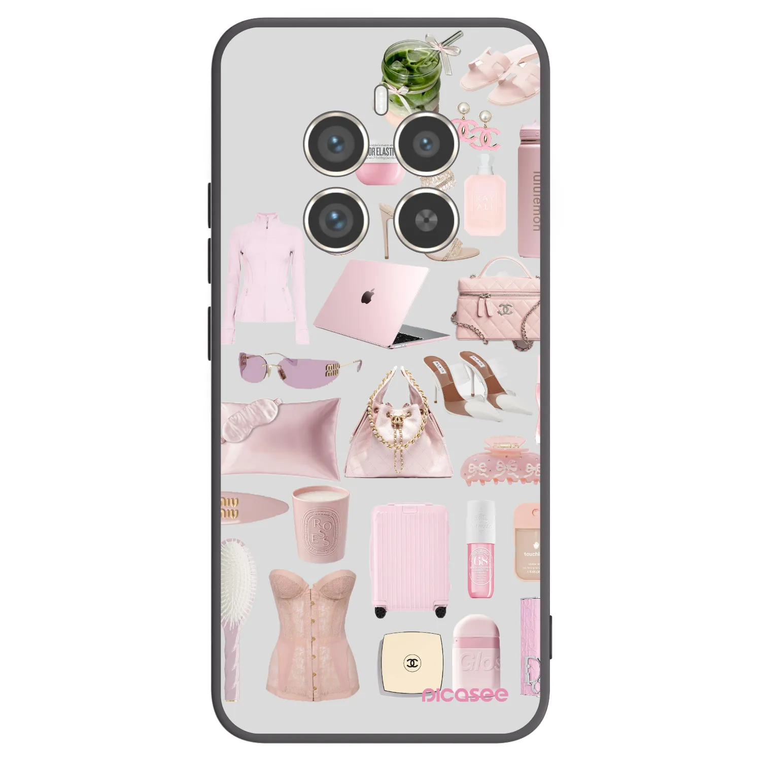 Picasee fekete szilikon tok az alábbi mobiltelefonokra Realme 12 Pro 5G - Glam Babe