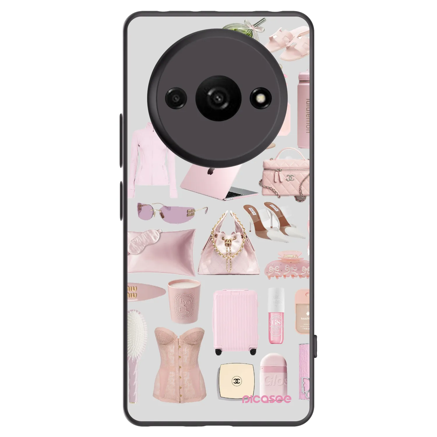 Picasee fekete szilikon tok az alábbi mobiltelefonokra Xiaomi Redmi A3 - Glam Babe