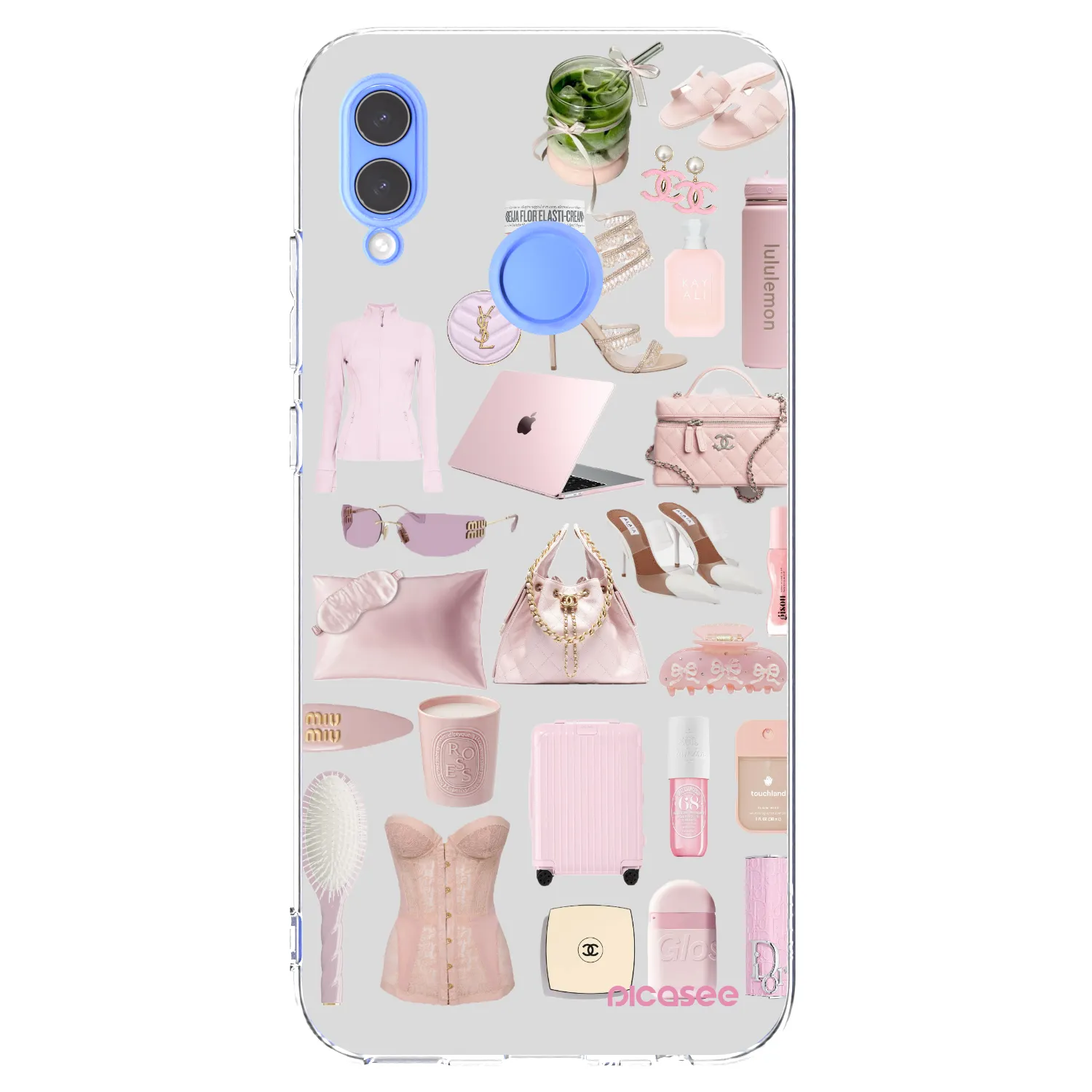 Picasee átlátszó szilikon tok az alábbi mobiltelefonokra Huawei P Smart 2019 - Glam Babe