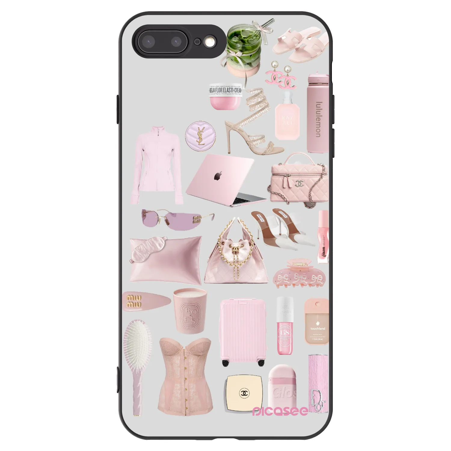 Picasee fekete szilikon tok az alábbi mobiltelefonokra Apple iPhone 7 Plus - Glam Babe