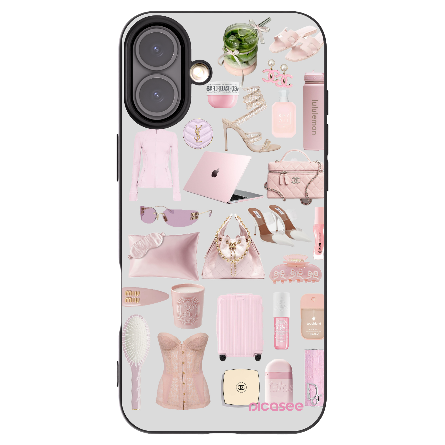 Picasee fekete szilikon tok az alábbi mobiltelefonokra Apple iPhone 16 Plus - Glam Babe